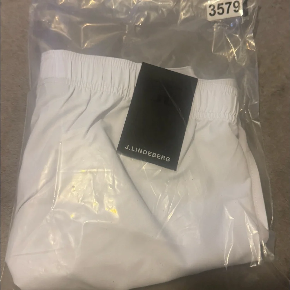 J. Lindeberg Preston Shorts Men's LARGE New Nwt WHITE TENNIS PICKLEBALL